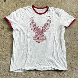 vintage y2k harley davidson ringer tee